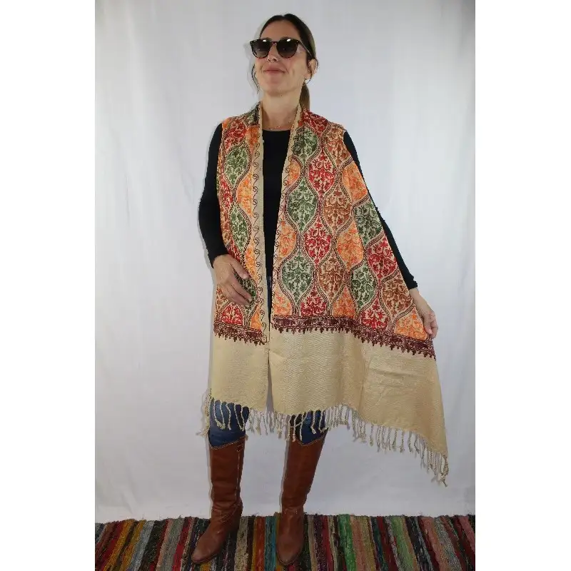 Chaleco pashmina sin mangas