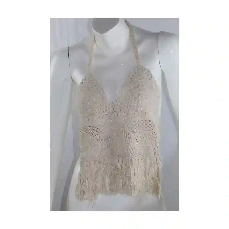 Top crochet natural