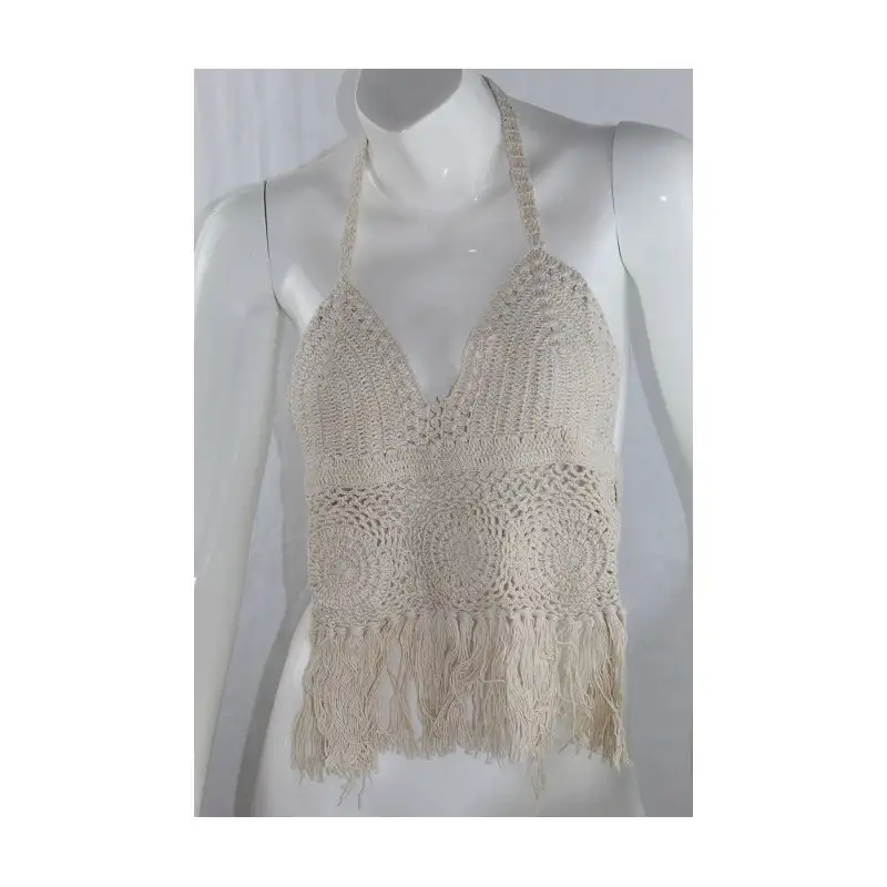 Top crochet natural