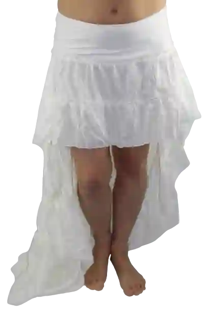 Falda Ibiza blanca dos paneles