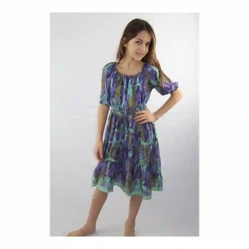 Vestido niña con cintura elástica