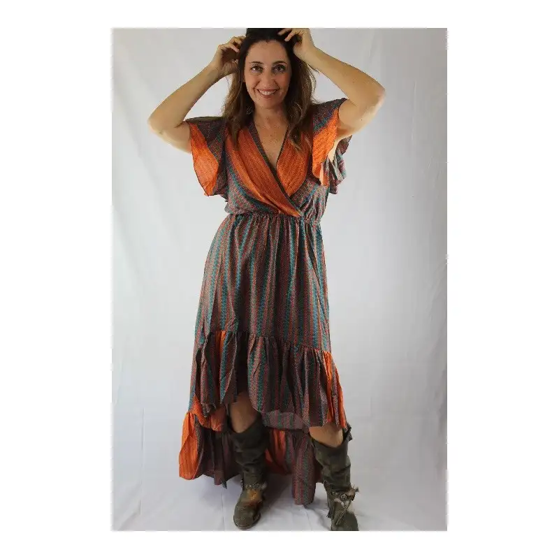 Vestido largo asimétrico