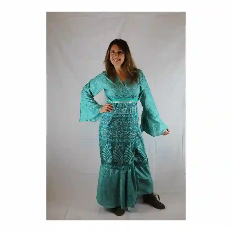 Vestido cruzado Kimono Baktri