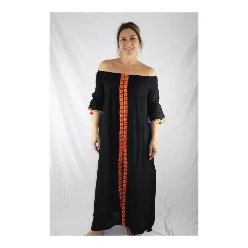 Vestido túnica con cenefa