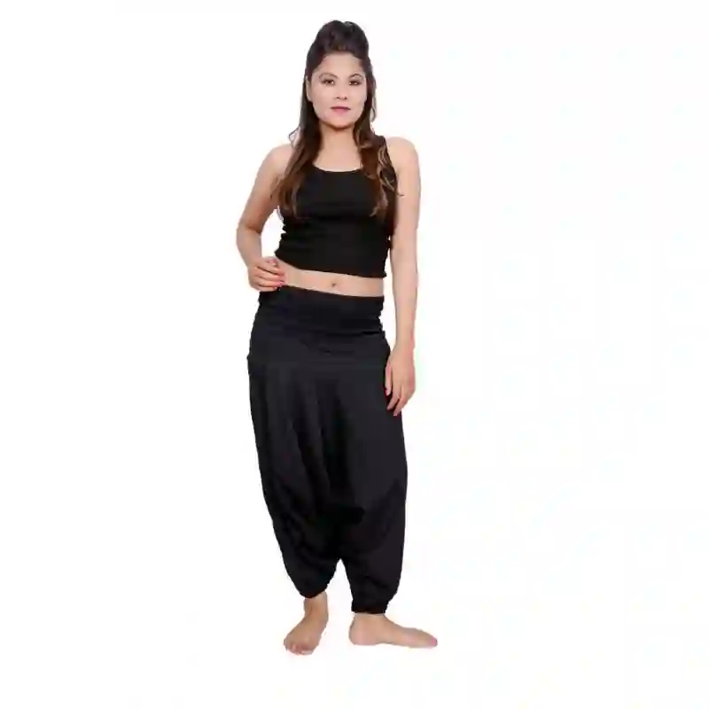 Pantalon liso de algodon