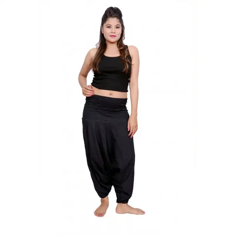 Pantalon liso de algodon