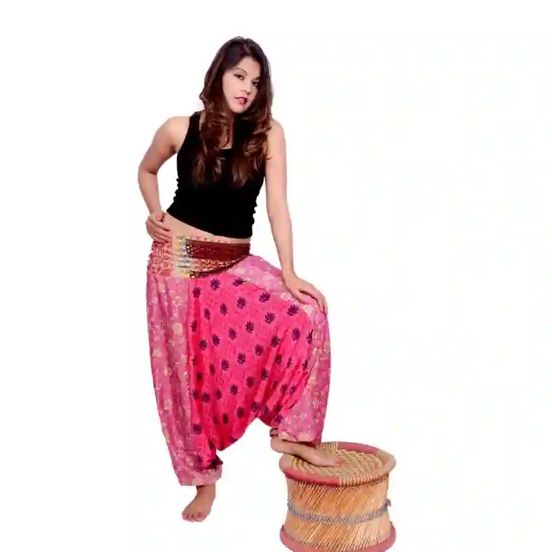 Pantalon afgano seda tres colores