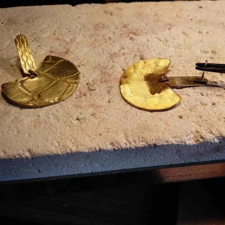 Pendientes Cocodrilo Dos Texturas - Imagen 6