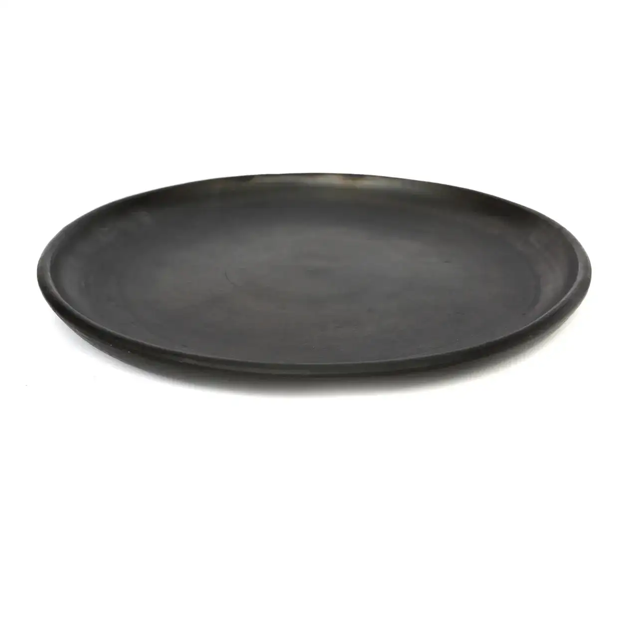 Plato de cerámica negra grande - Imagen 3