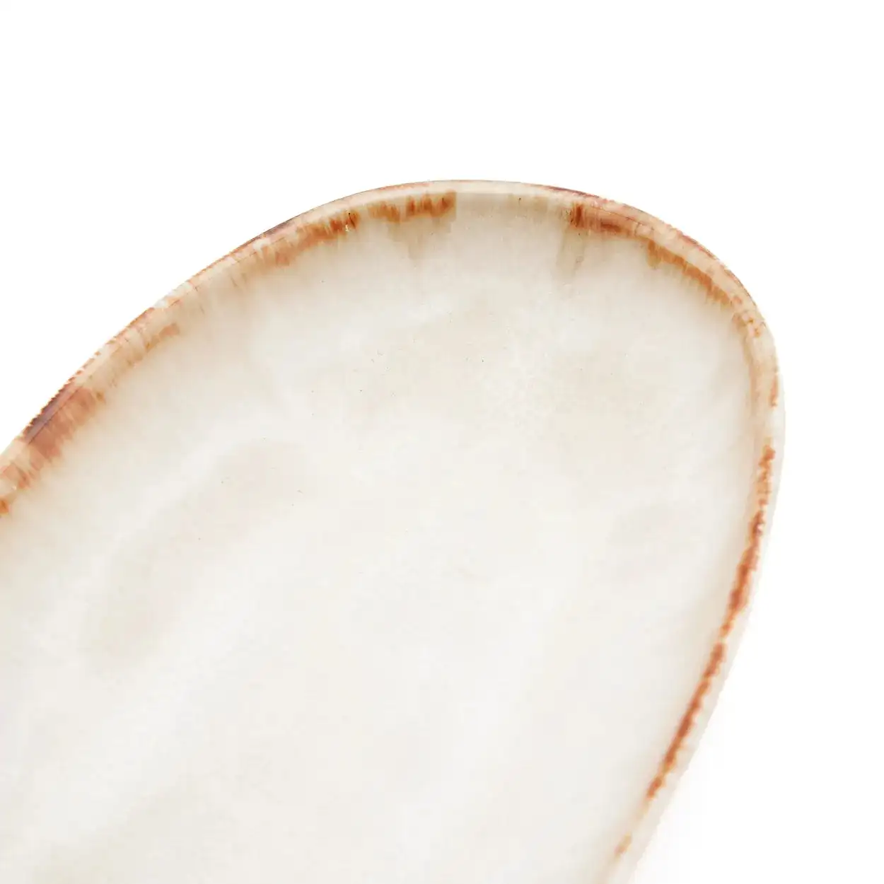 Plato oval blanco cerámica portuguesa Set de 6 - Imagen 4