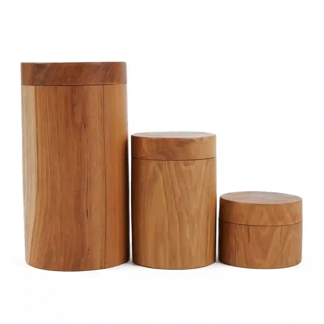 Medium wooden jars