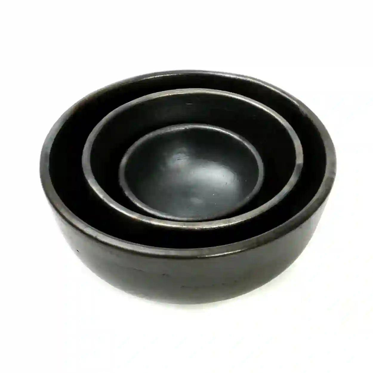 Bowl de cerámica negra mediano