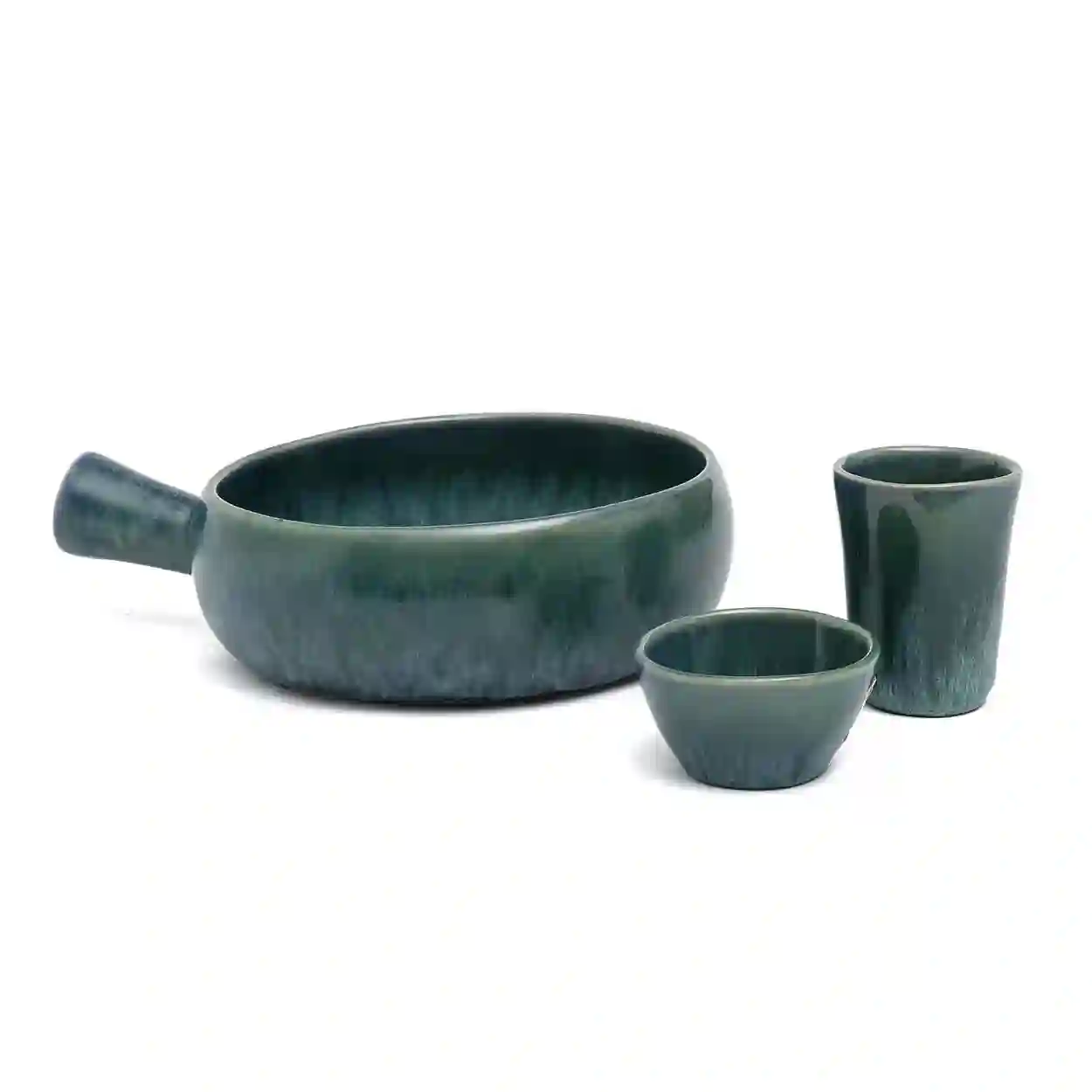 Vasitos de cerámica azul - Set de 4