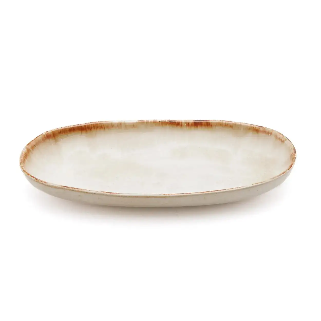 Plato oval blanco cerámica portuguesa Set de 6 - Imagen 7