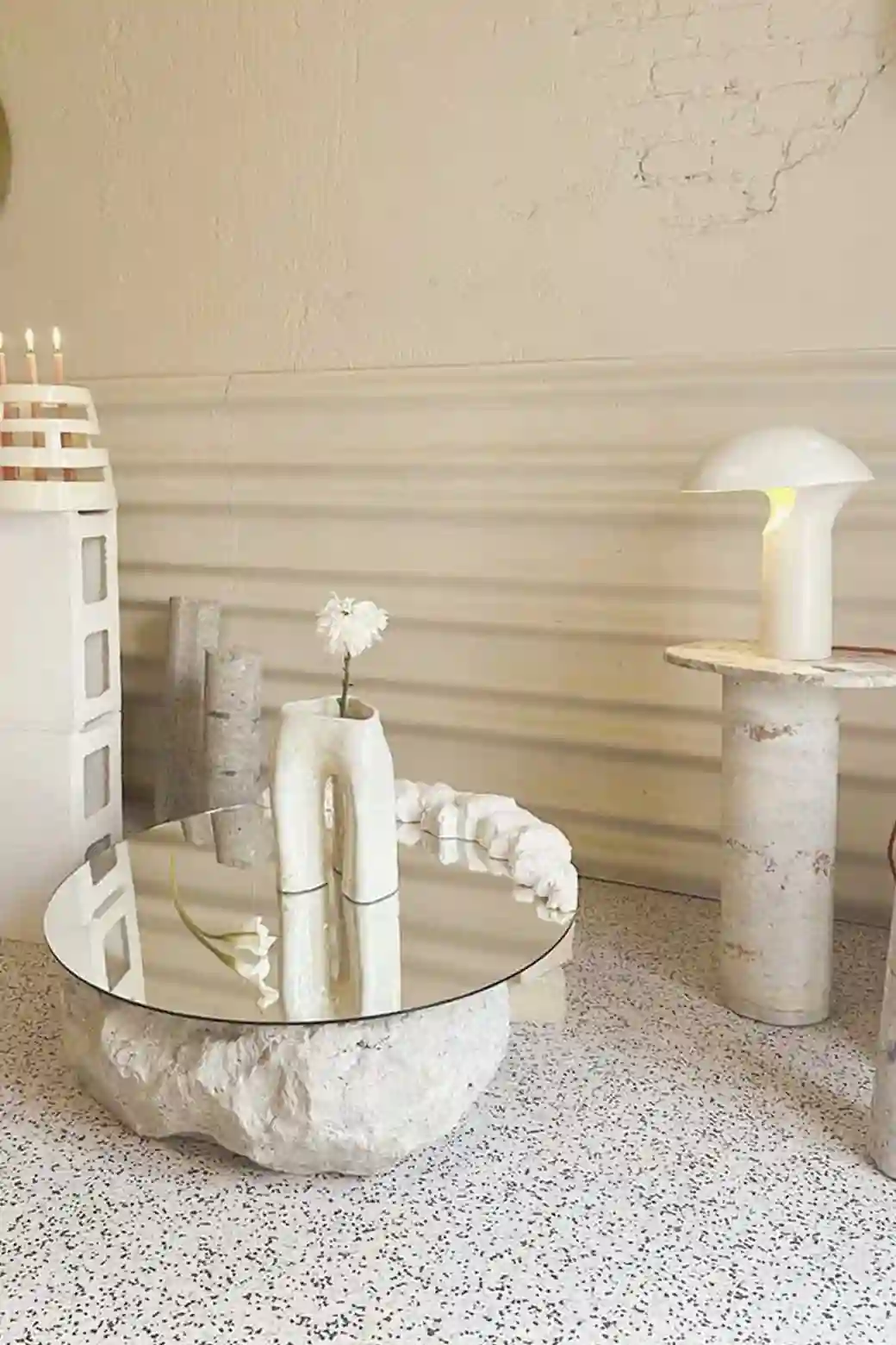 White minimalist lamp