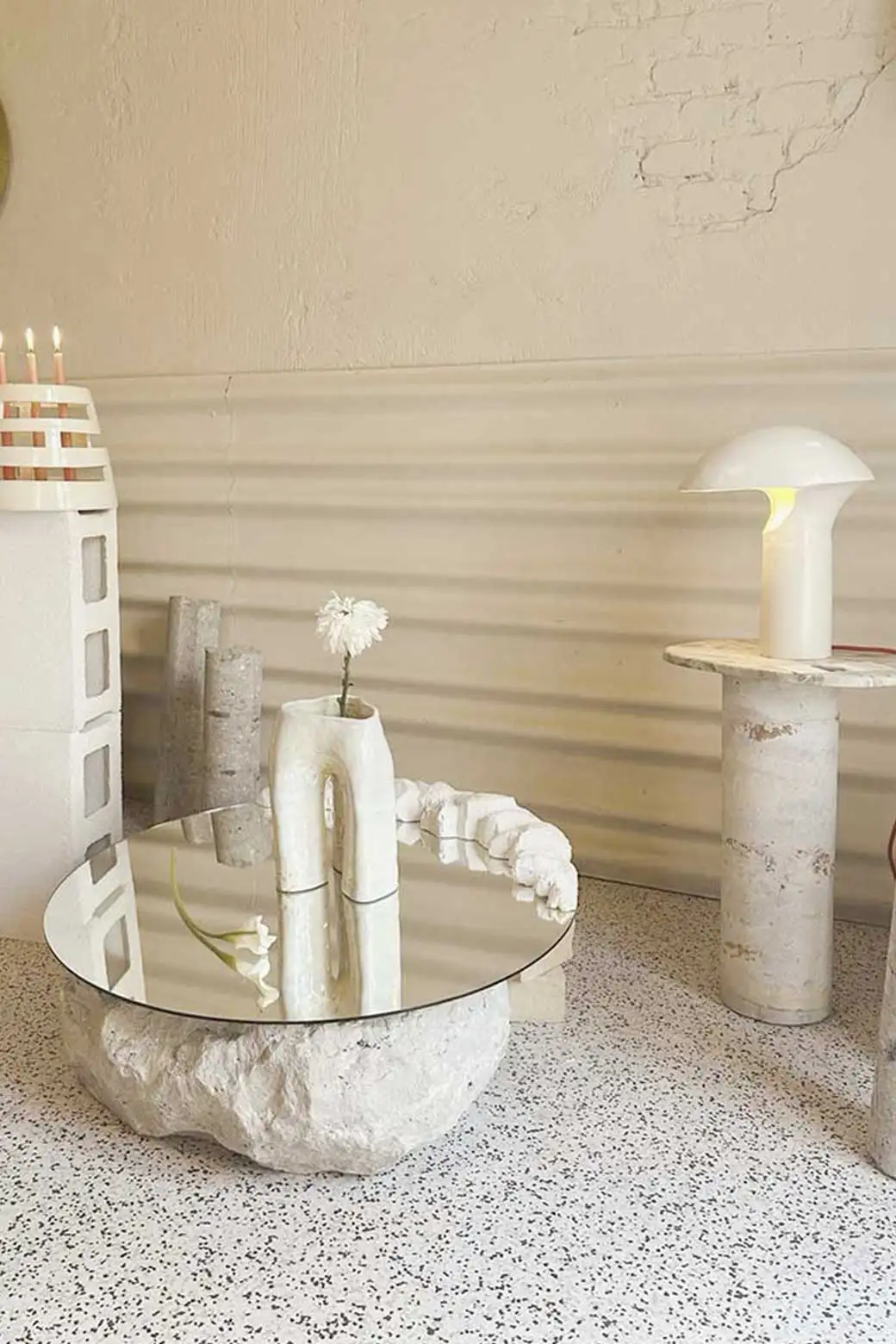 White minimalist lamp