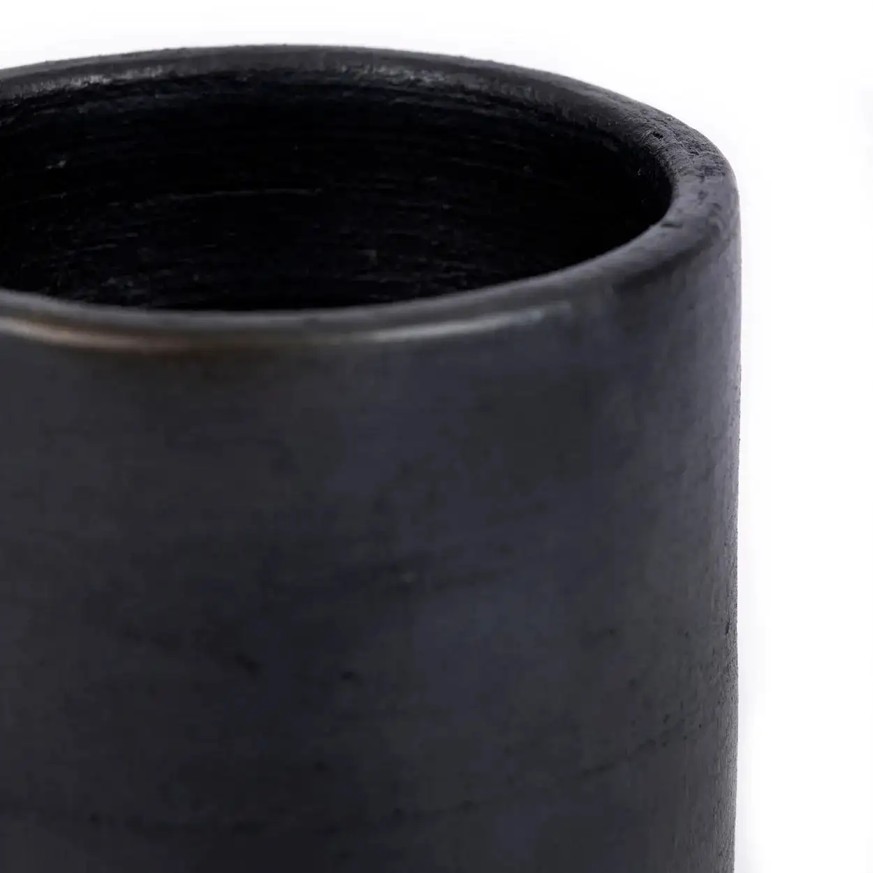 Vaso de cerámica negra quemada - Imagen 4
