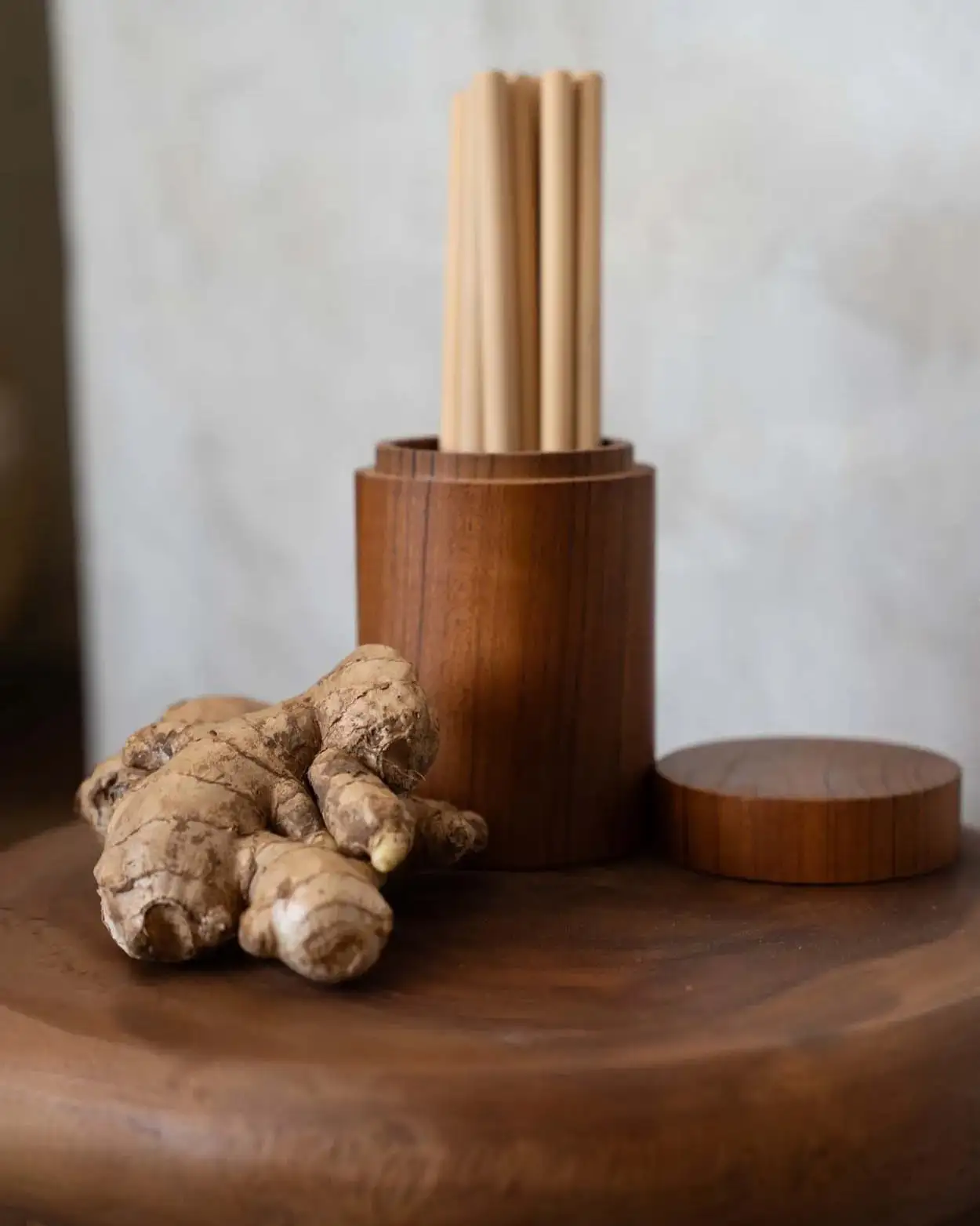 Medium wooden jars - Image 3