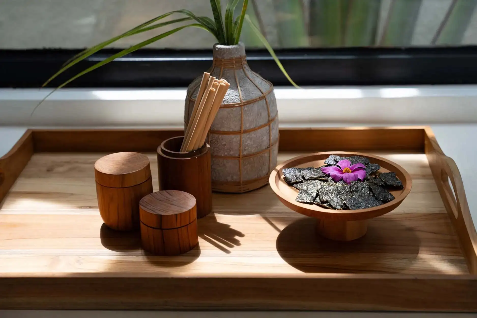 Medium wooden jars - Image 7