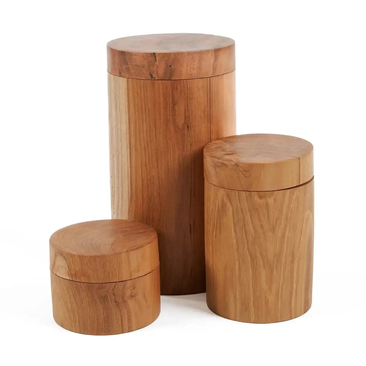 Medium wooden jars - Image 8