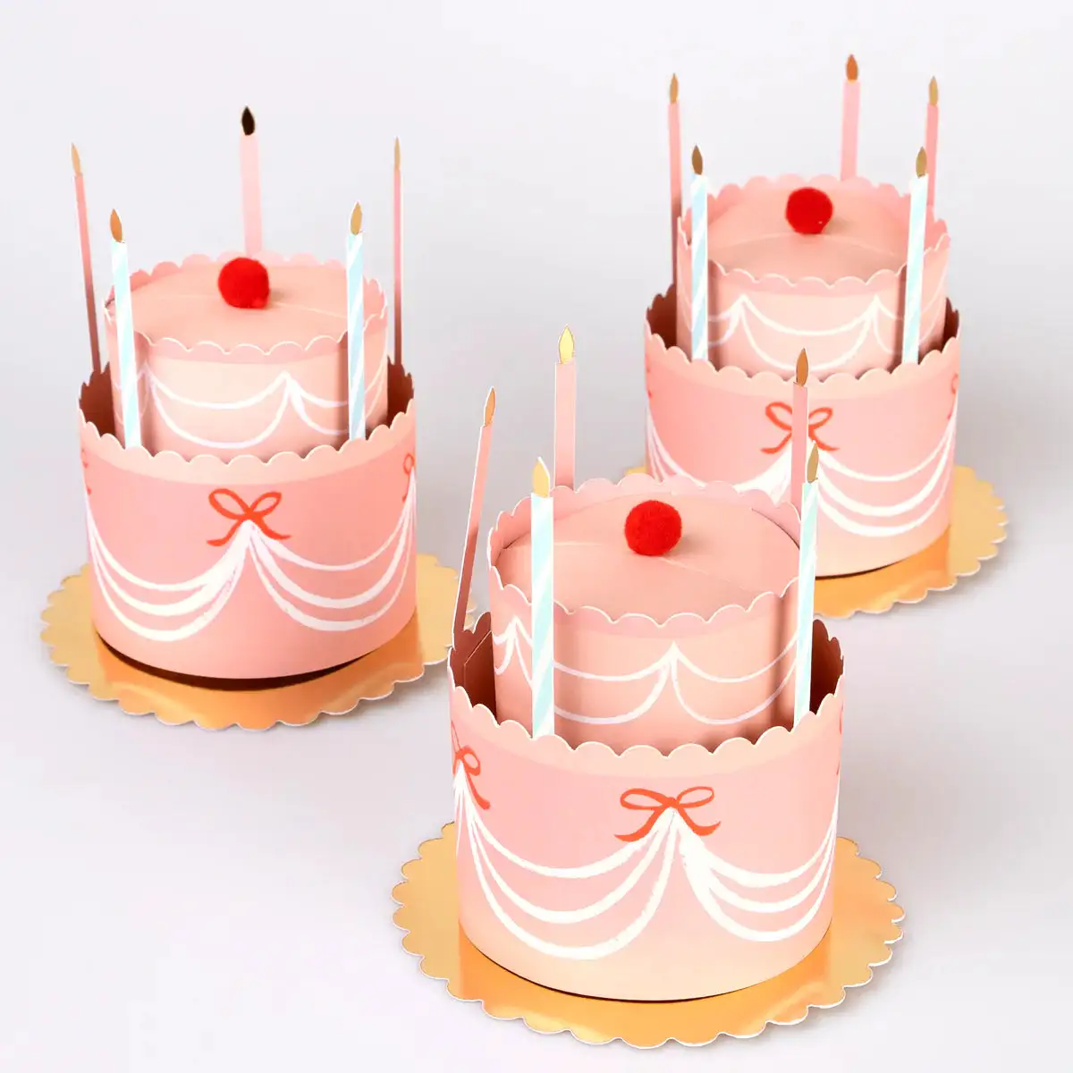 Gorritos con Forma de Tarta de Cumpleaños