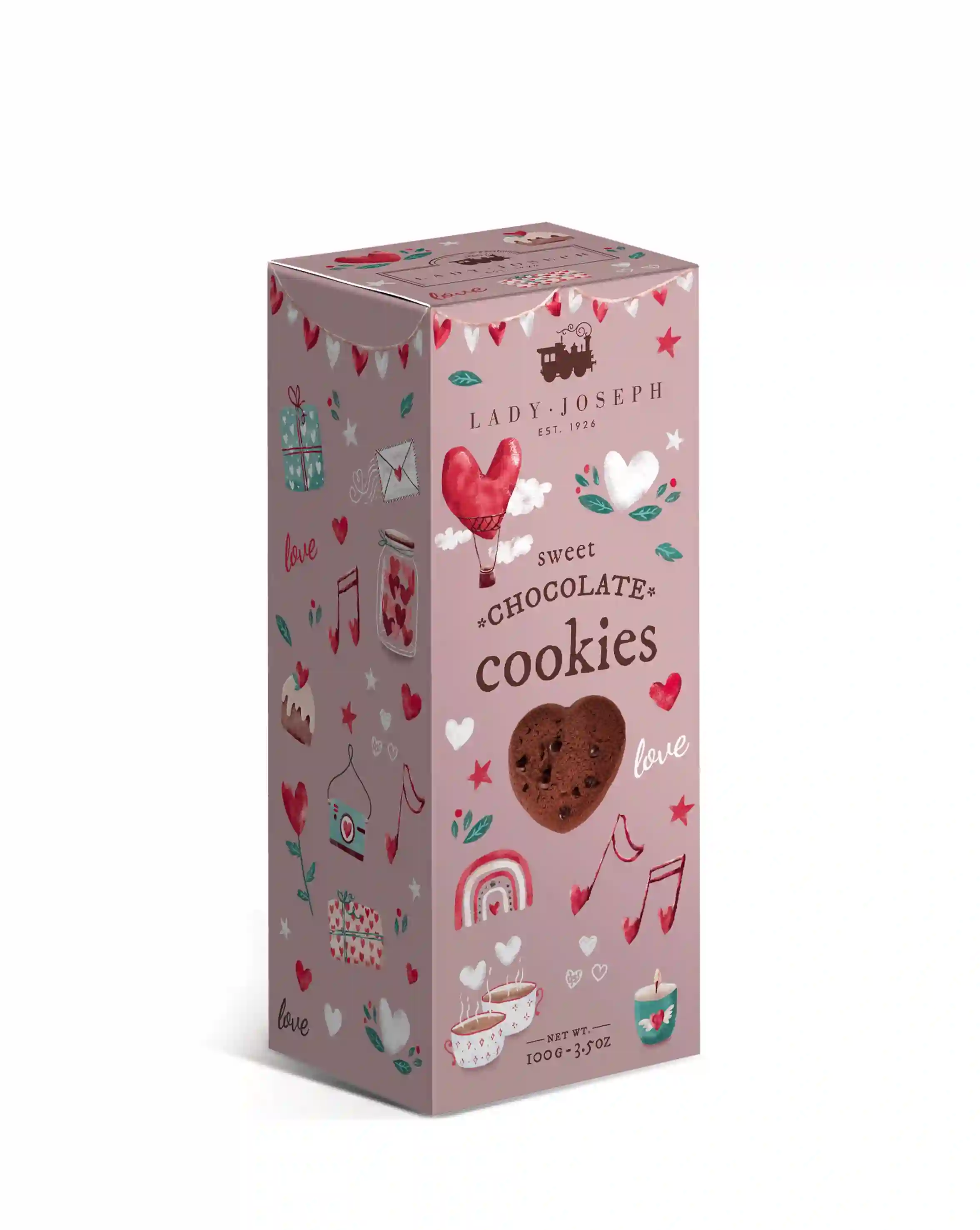 Cookies de chocolate en forma de corazón