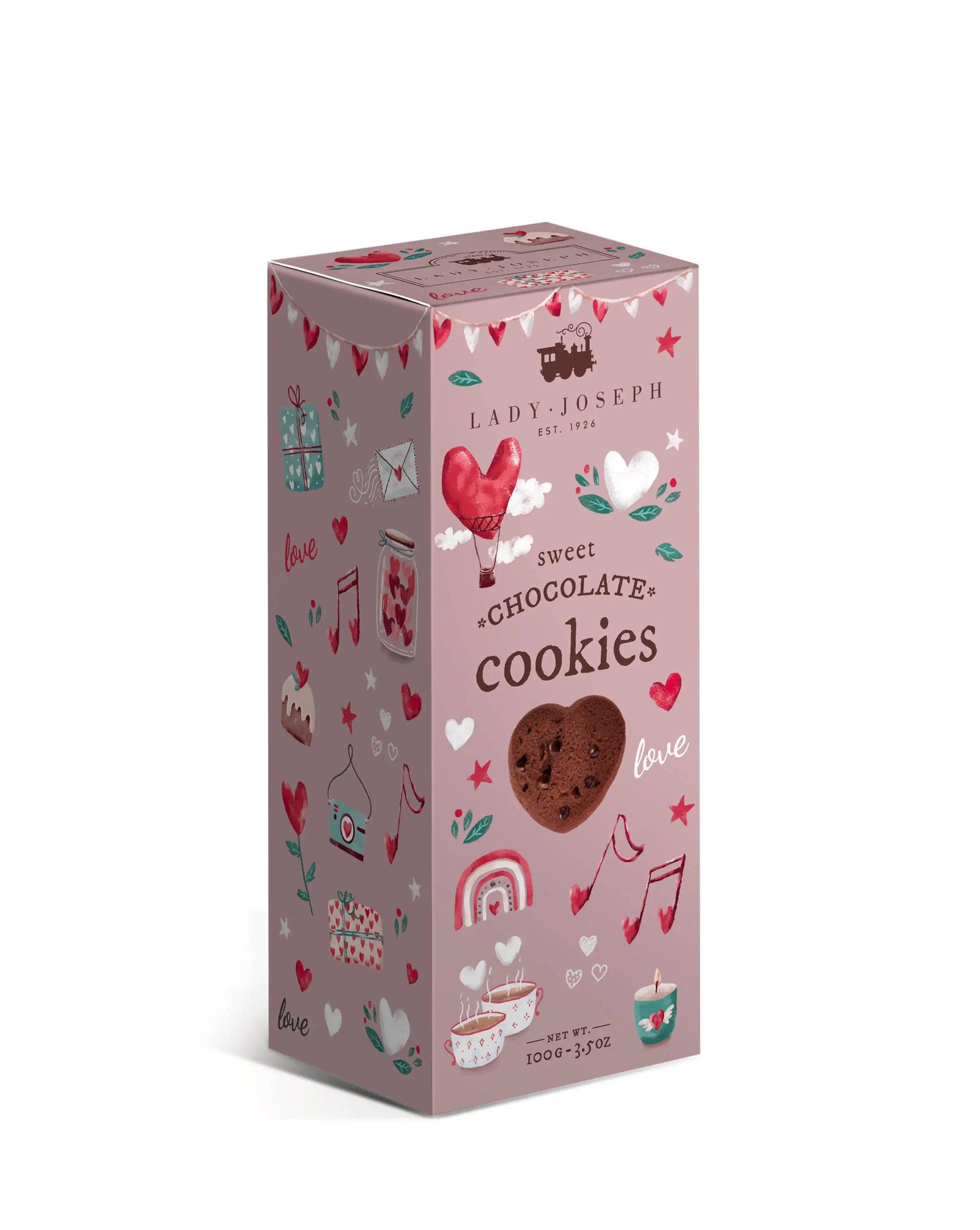 Cookies de chocolate en forma de corazón