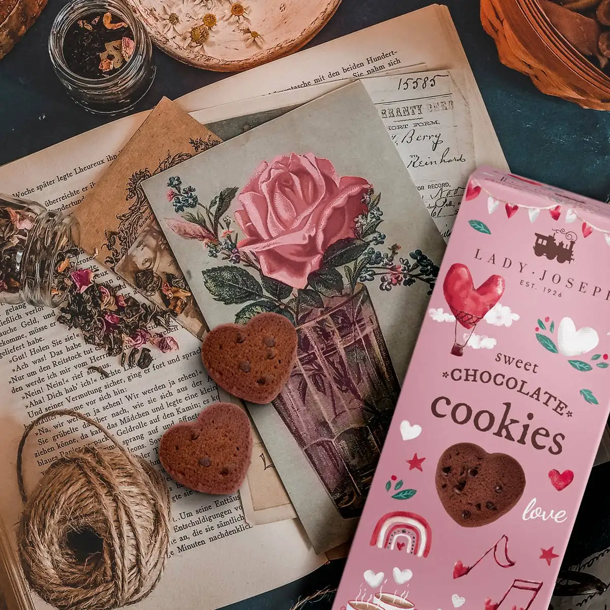 Cookies de chocolate en forma de corazón - Imagen 3