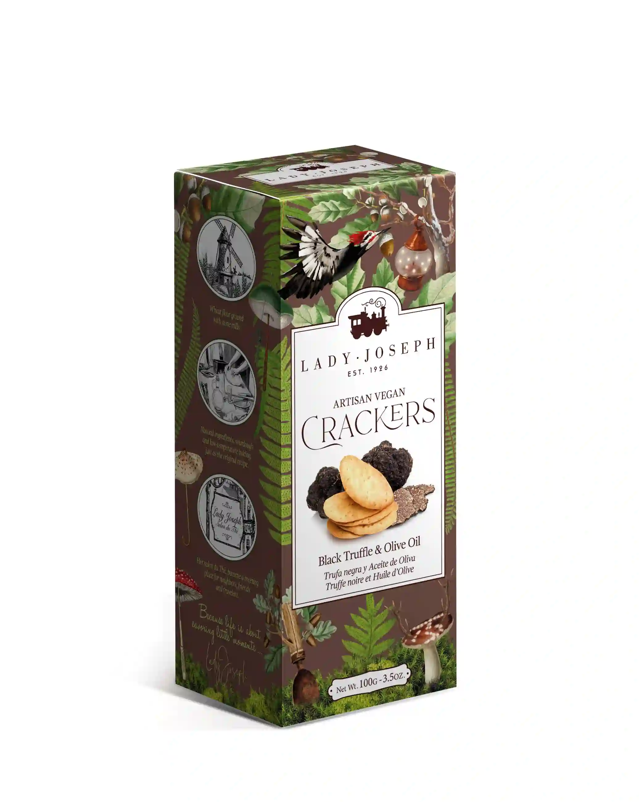 Crackers con trufa y aceite de oliva
