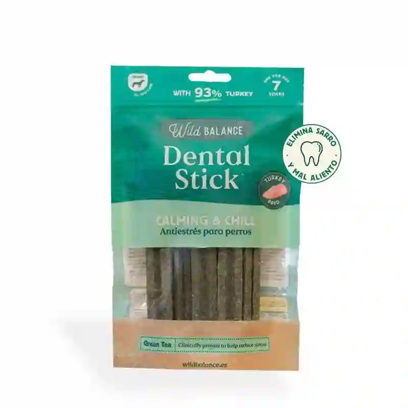 Wild Balance Sticks Dentales de Pavo, Té Verde y Menta - Efecto Relajante 7uds 100g