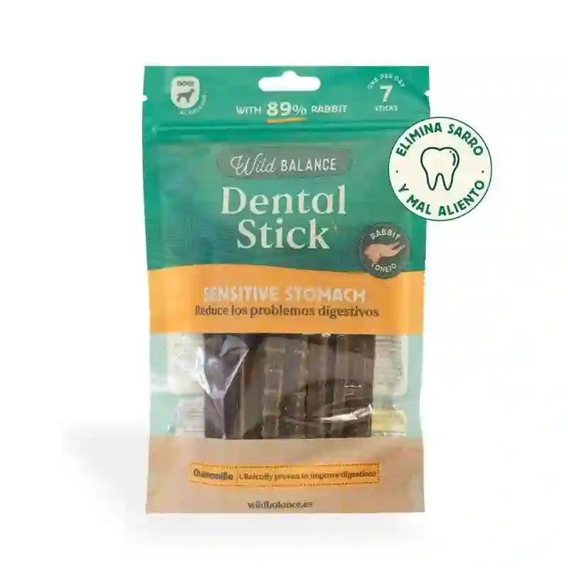 Wild Balance Sticks Dentales de Conejo, Camomila y Salvia - Estómagos Sensibles 7uds 100g