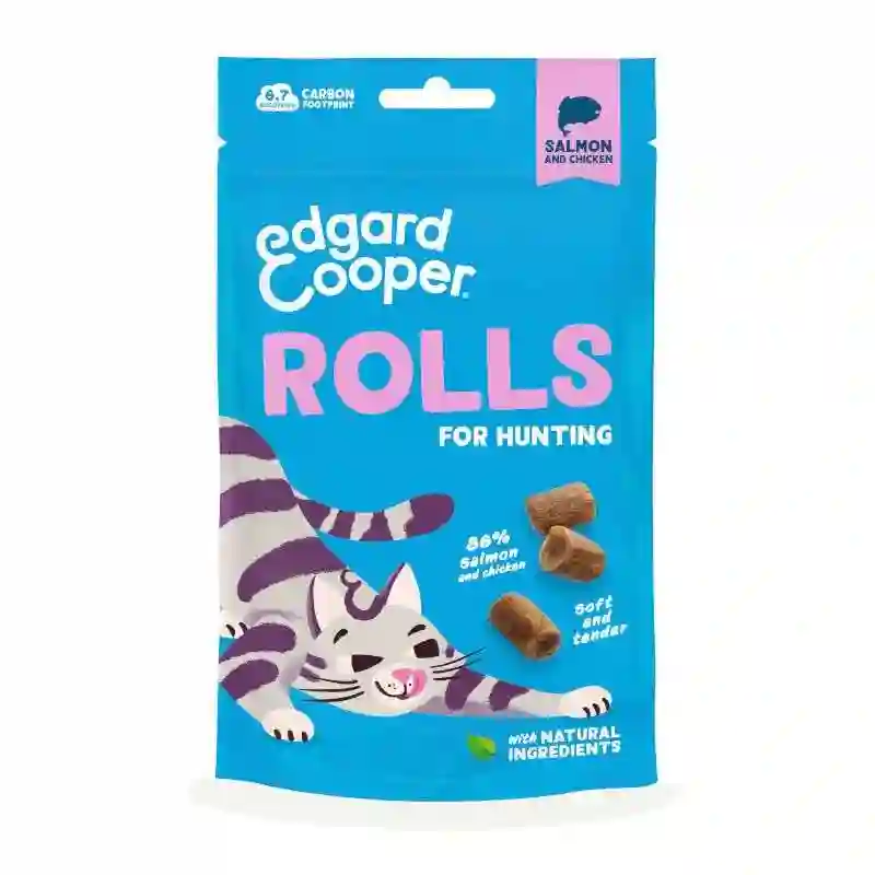 Edgard Cooper Rolls - Salmón y Pollo para Gatos 60g