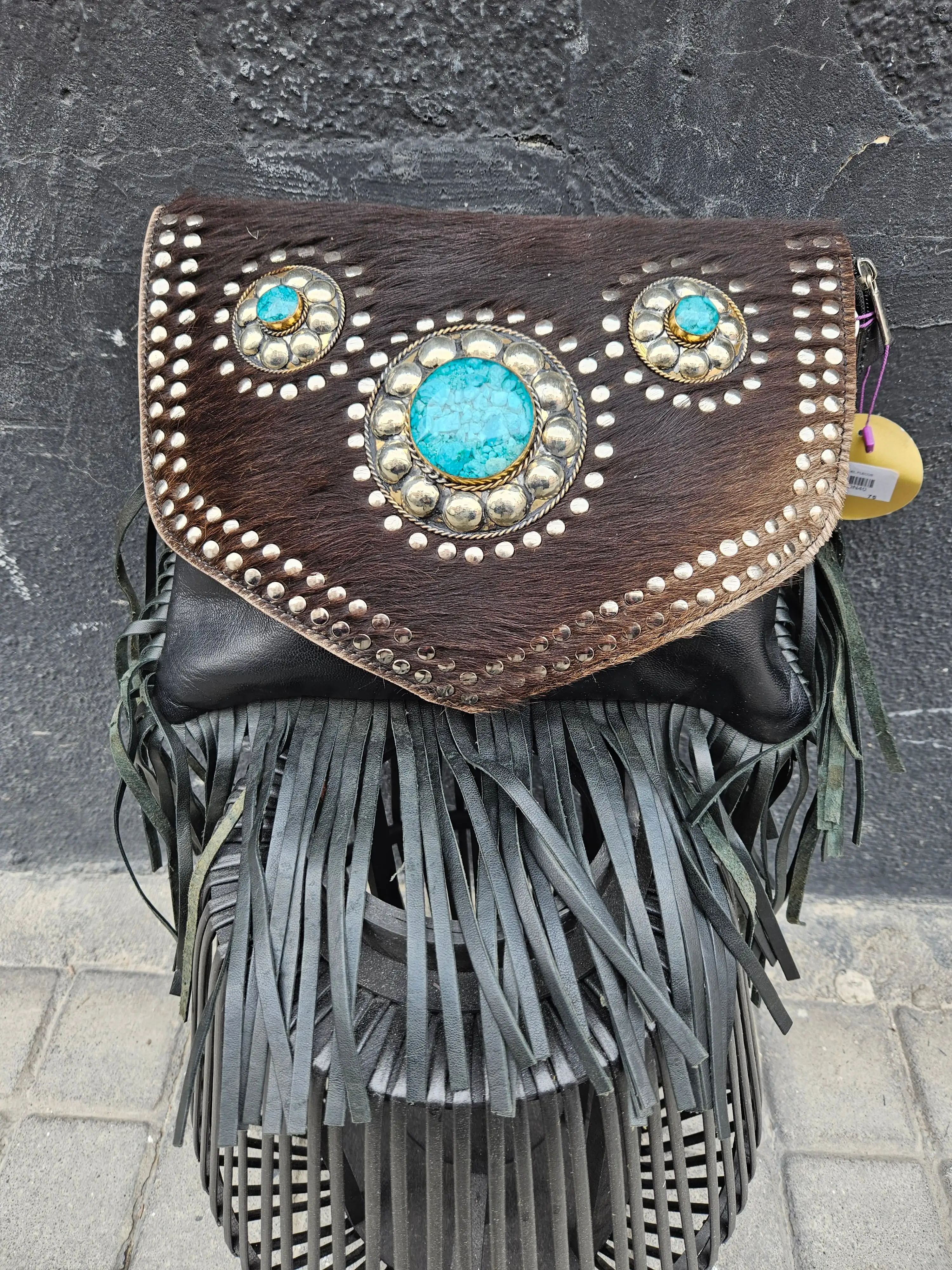 Leather fringe bag - Image 2