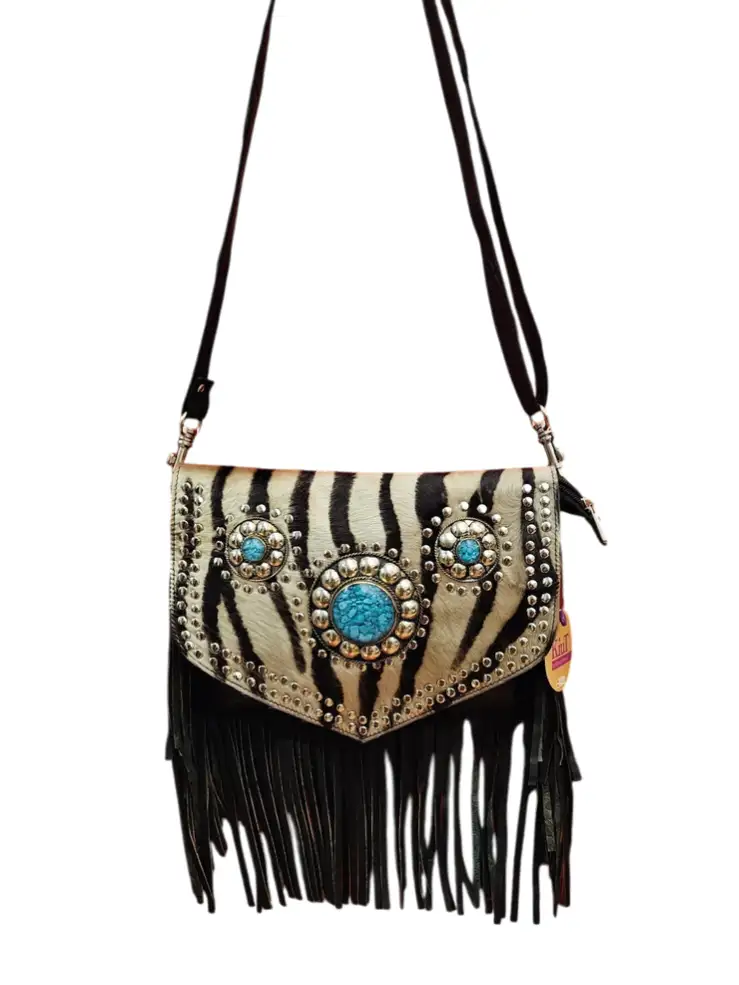 Leather fringe bag - Image 3