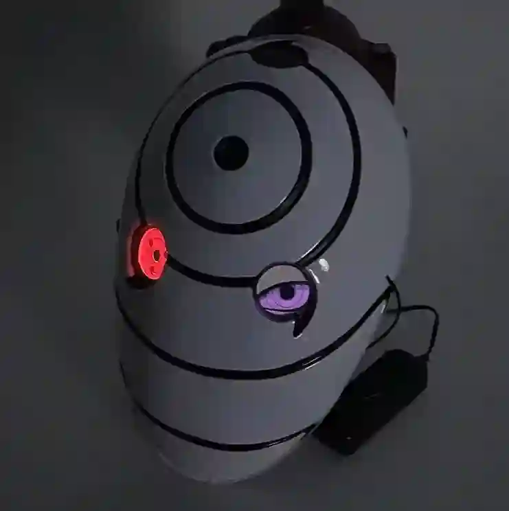 MASCARA CON LUZ LED NARUTO SHIPPUDEN OBITO (WHITE)