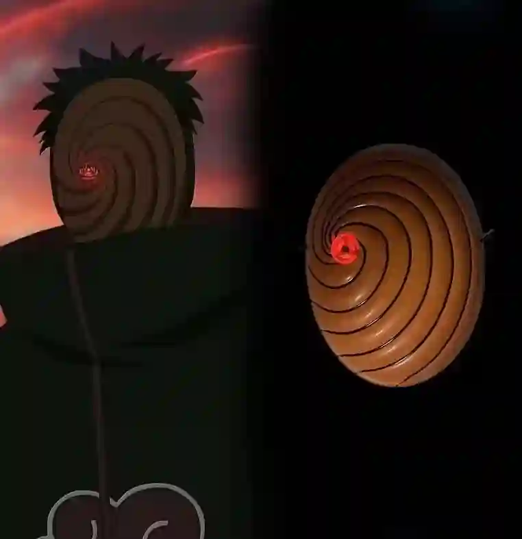MASCARA CON LUZ LED NARUTO SHIPPUDEN TOBI (ORANGE)
