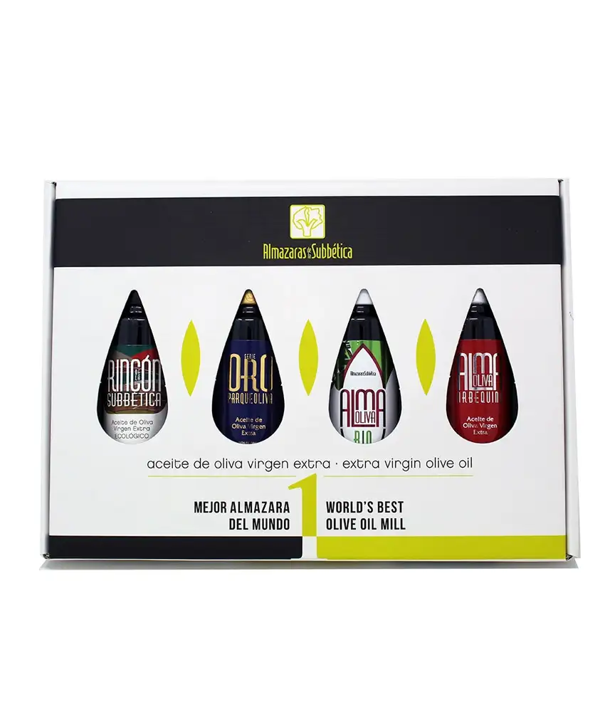 Almazaras de la Subbética Pack Degustación con Fecha Preferente de Consumo 06/25 - Estuche 4x100 ml.