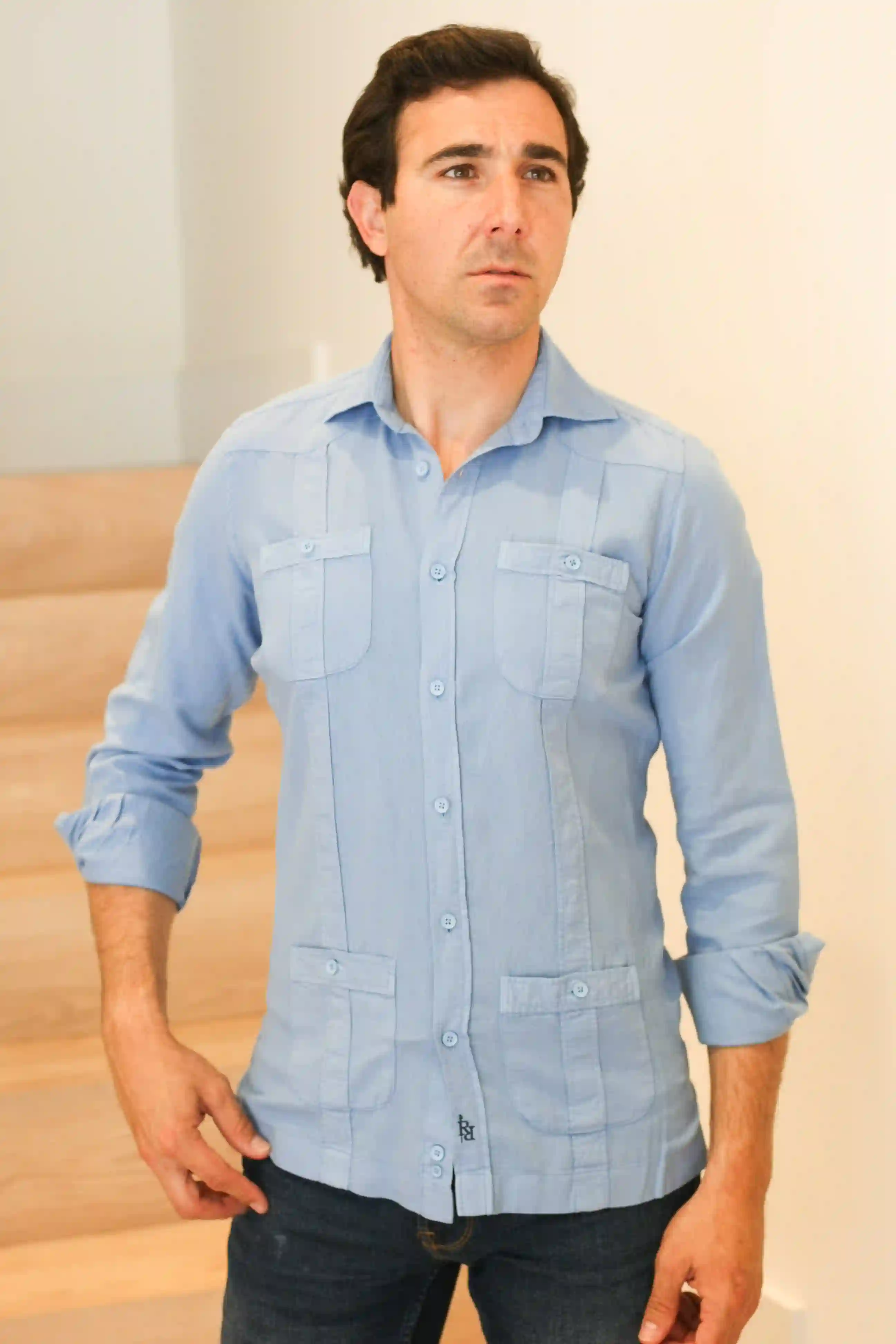 Classic Blue Guayabera RCAR