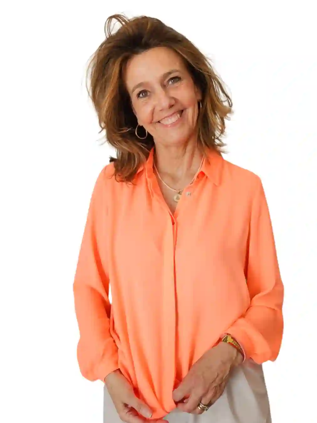 Camisa CANNES naranja fosforito