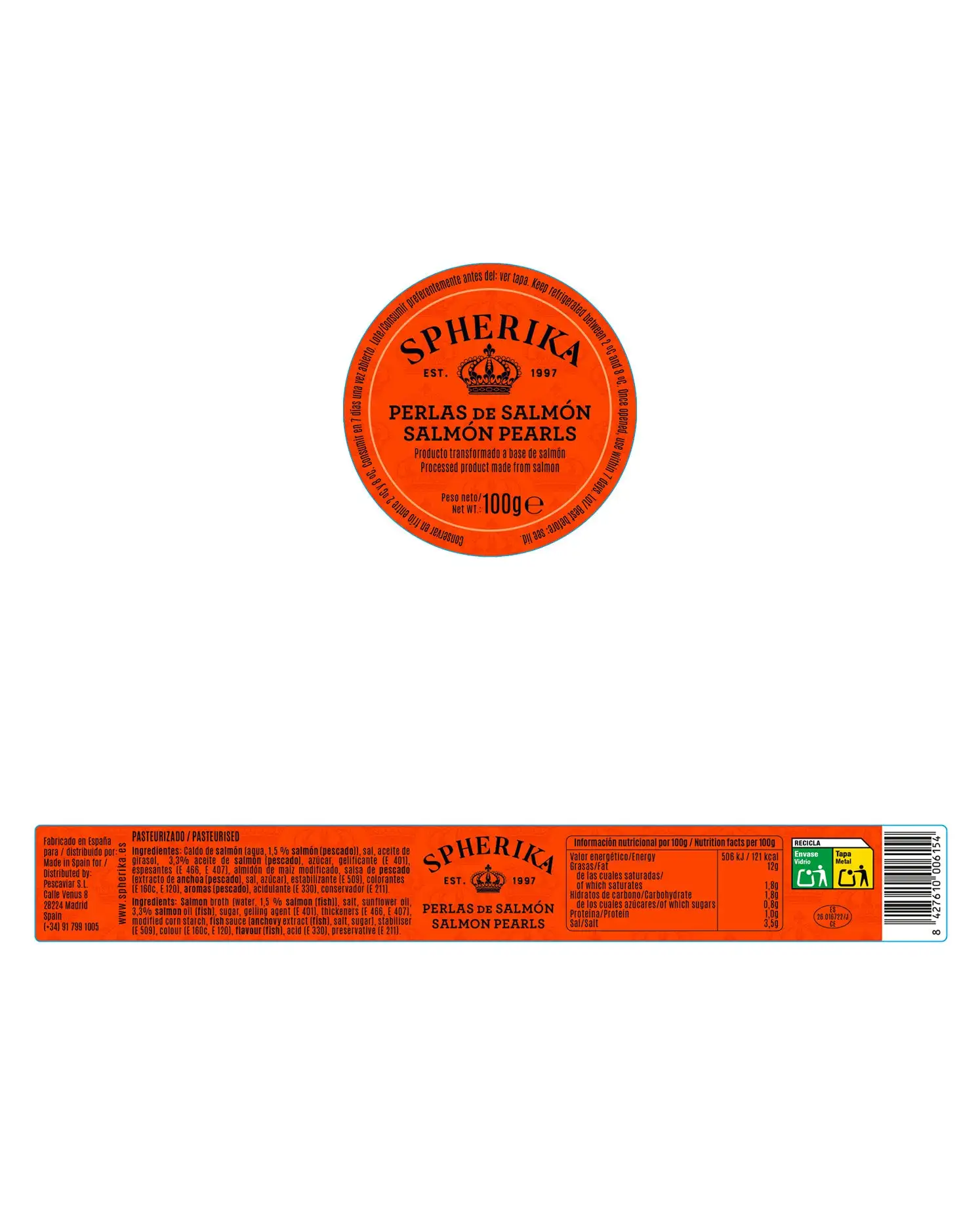 SPHERIKA, esferas de salmón 100g - Imagen 4