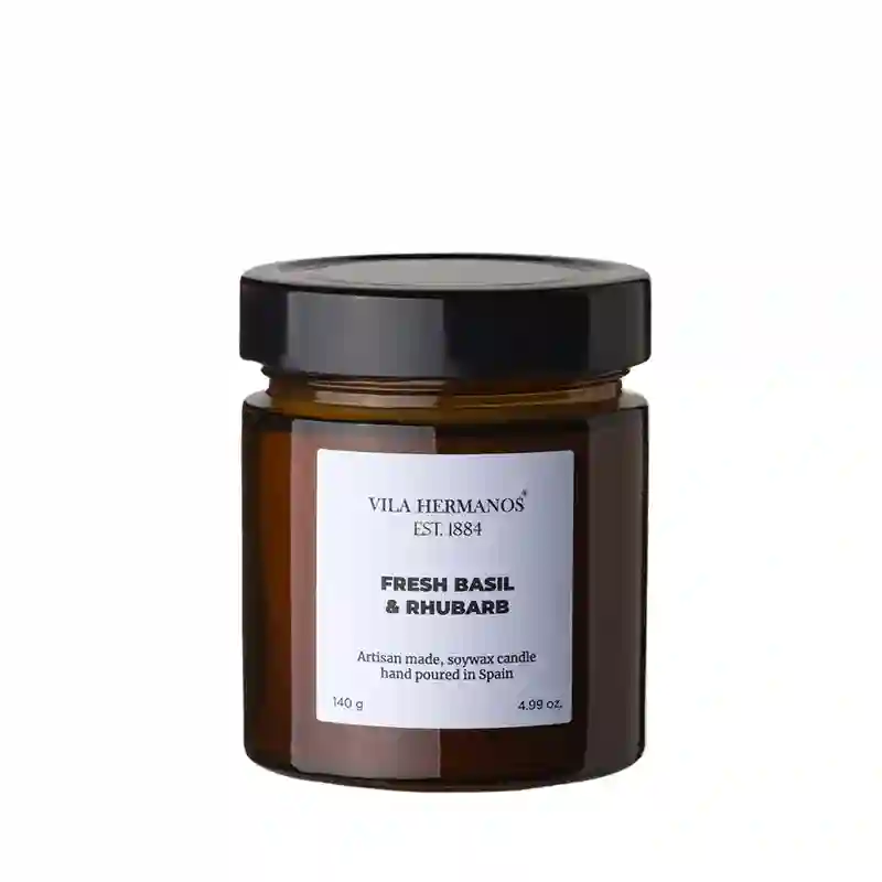 Apothecary Fresh Basil & Rhubarb Candle