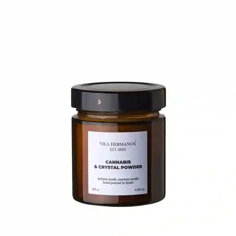 Vela de polvo de cannabis y cristal