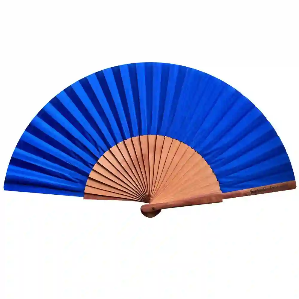 Ventilador de mango de madera oscura
