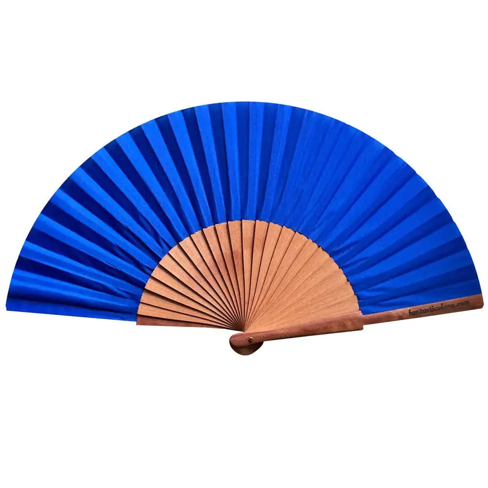Ventilador de mango de madera oscura