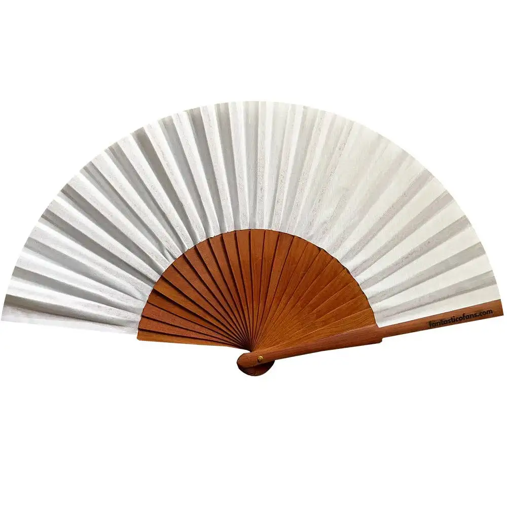 Ventilador de mango de madera oscura - Imagen 2