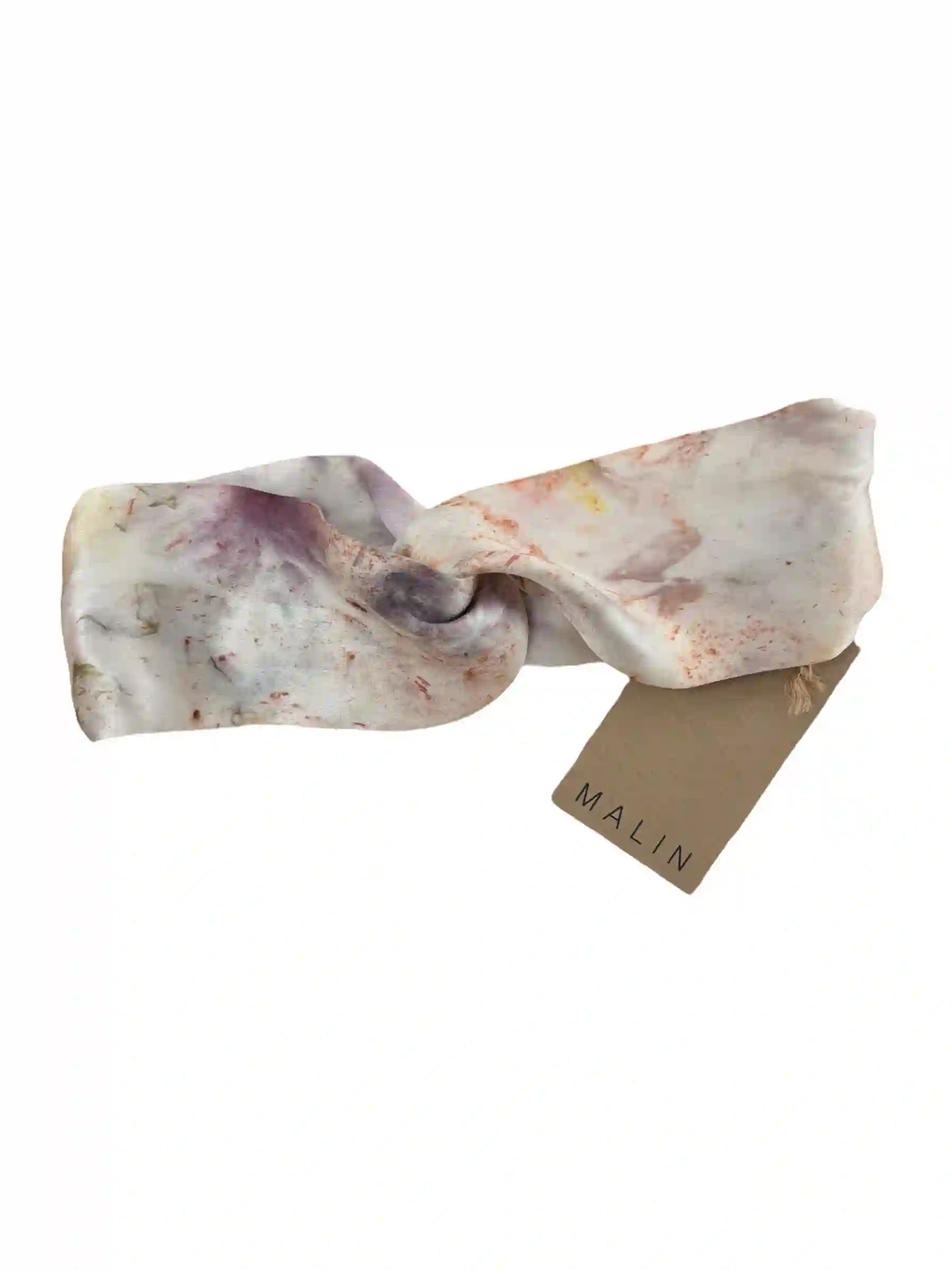 Diadema de seda de mulberry teñida a mano