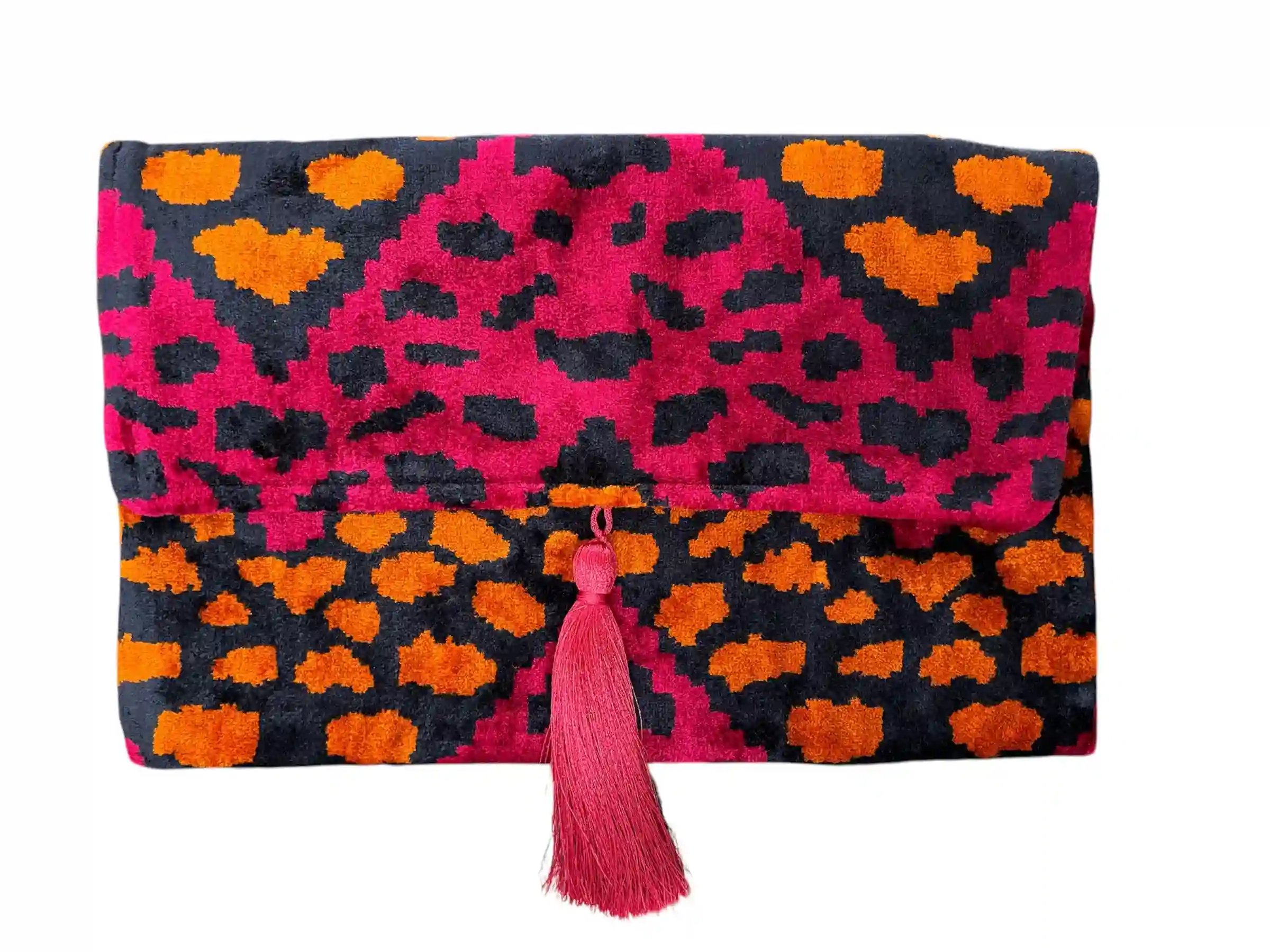Limited Edition Silk Velvet Ikat Clutch