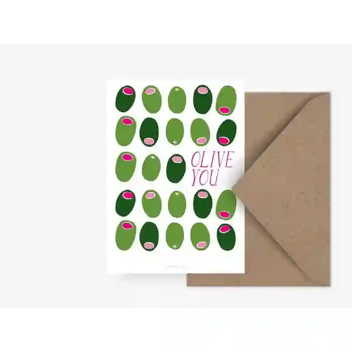 Olive You Postcard