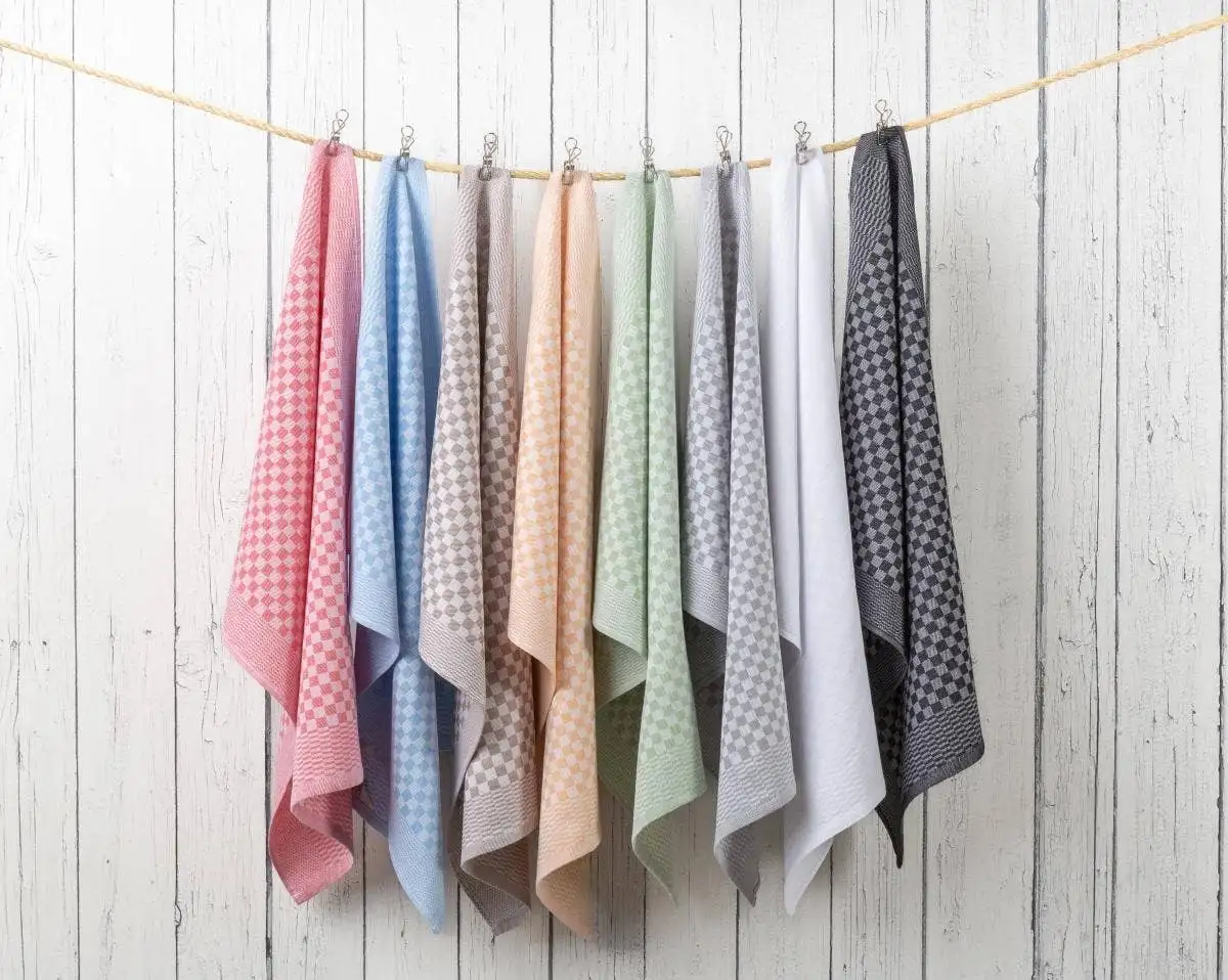 Squares Cotton Tea Towel - Imagen 2