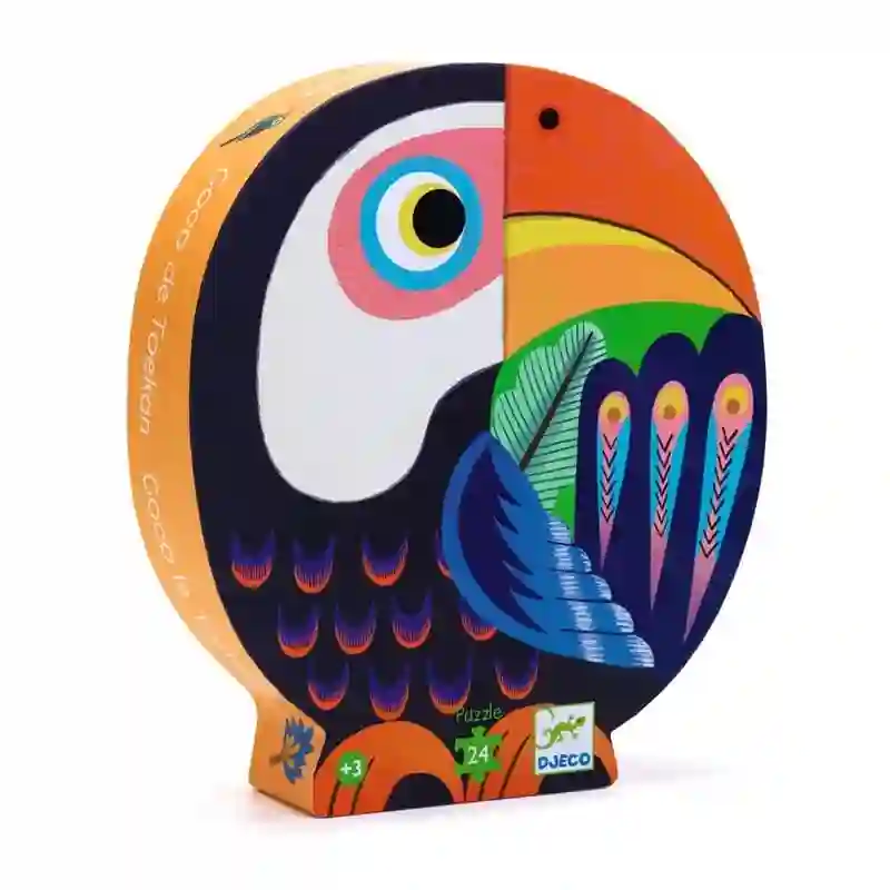 Puzzle silueta 24 pzs - Coco el tucán - Djeco